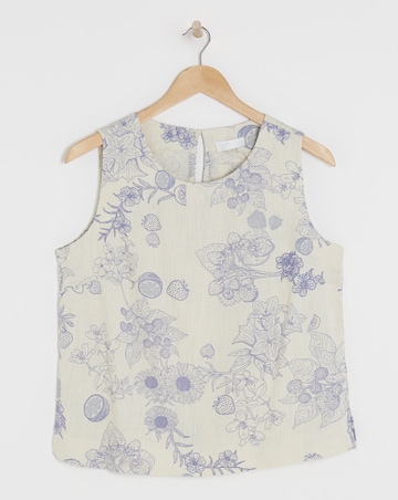 Simply Be Floral Linen Blend Vest Top