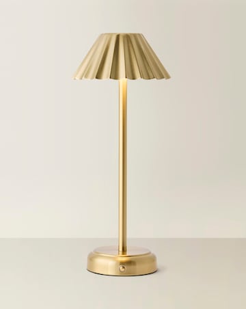 ValueLights Avery Gold Rechargeable LED Portable Table Lamp