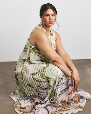 Joanna Hope Printed Pleated Dress