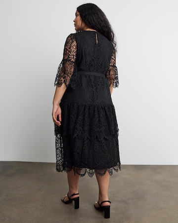 Joanna Hope Structured Lace Dress