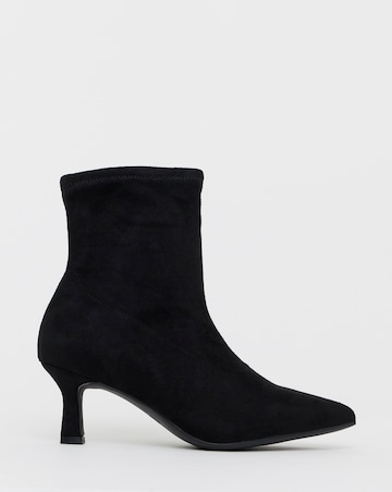 Ally Kitten Heel Sock Boot - Extra Wide Fit (EEE)
