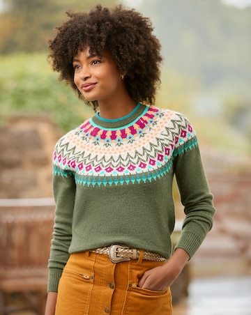 Joe Browns Tilly Floral Fairisle Jumper
