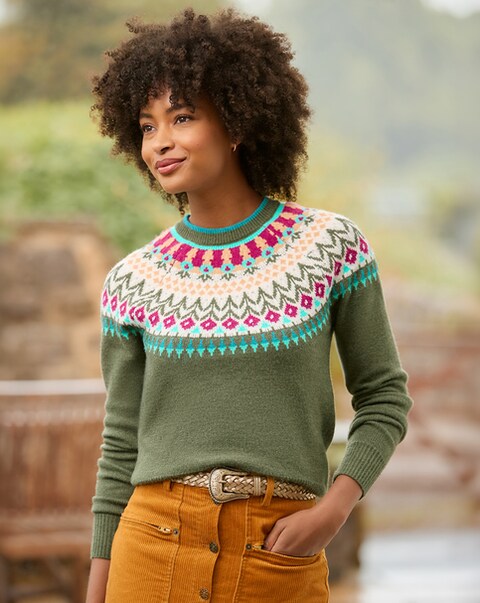 Joe Browns Tilly Floral Fairisle Jumper