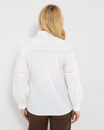 Joe Browns Florence Frill Collared Blouse With Balloon Sleeve