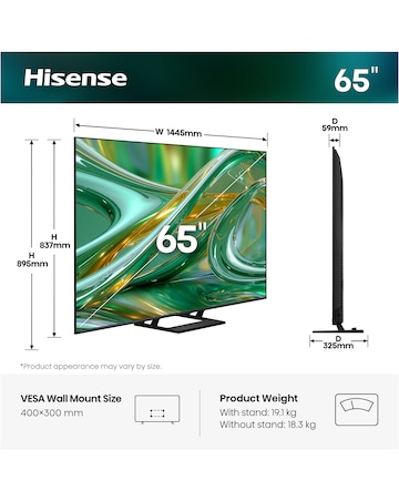 Hisense 65E8STUK 65in Mini-LED 4K Ultra HD HDR Smart TV