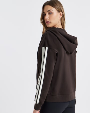adidas 3 Stripe Fleece Full Zip Hoodie