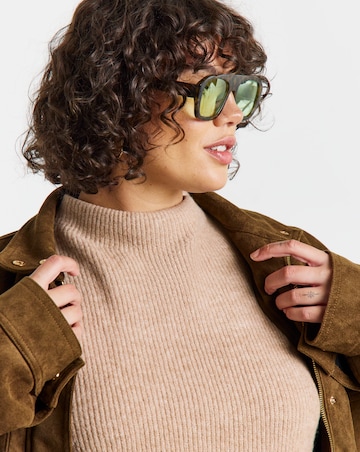 Rib Funnel Neck Jumper