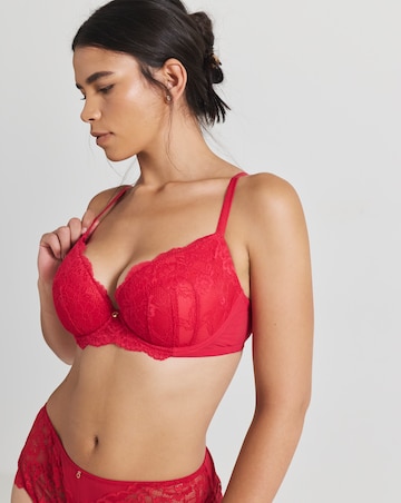Ann Summers Sexy Lace Planet Plunge Bra Red