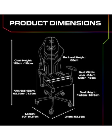 X Rocker Agility Compact PC Gaming Chair for Juniors with Neo Motion SYNC - RGB