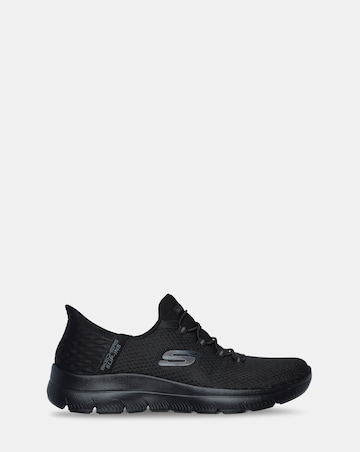 Skechers Black Slip In Summits Trainers - Wide Fit (E)