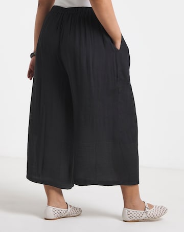 Black Extreme Palazzo Culotte