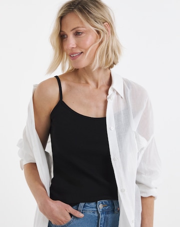 Black Cami Vest With Adjustable Straps