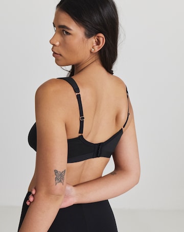 Figleaves Comfort Cotton Modal Sleep Bra (DD-GG) Charcoal