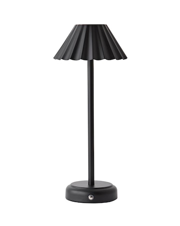 ValueLights Avery Black Rechargeable LED Portable Table Lamp