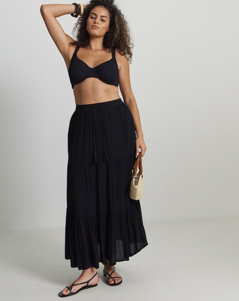 Beach To Beach Tiered Beach Skirt