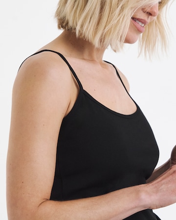 Black Cami Vest With Adjustable Straps