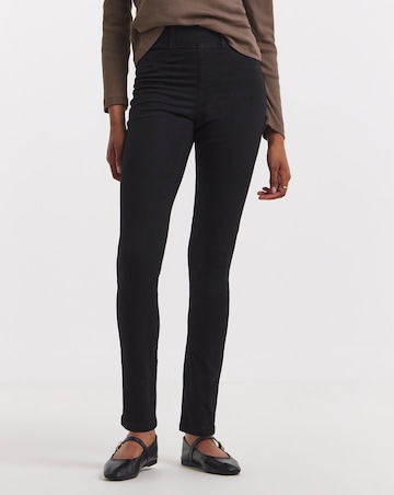 Black Stretch Slim Pull On Jeggings