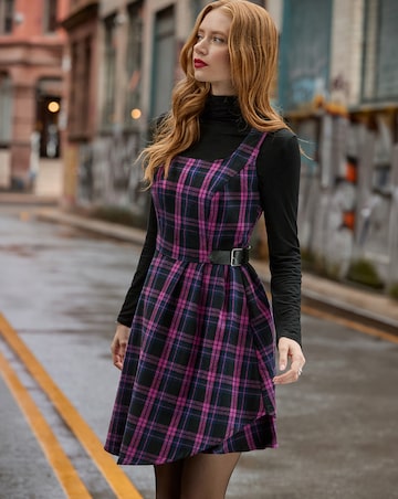 Joe Browns Rita Check Buckle Detail Mini Dress
