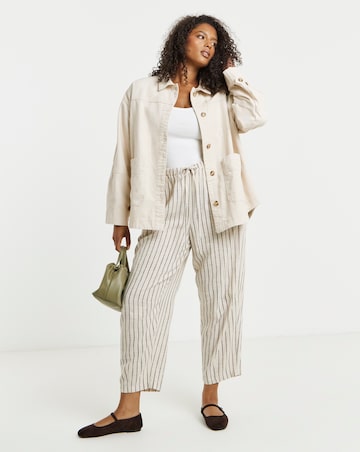 Simply Be Stone Button Through Utility Jacket