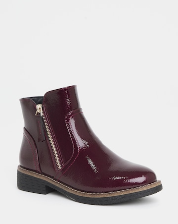 Cushion Walk Side Zip Chelsea Boot Crepe Sole - Wide Fit (E)