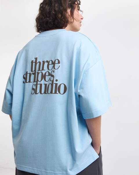 adidas 3 Stripe Studio Graphic T-Shirt