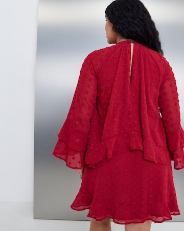 Simply Be Red Frill Skater Dress