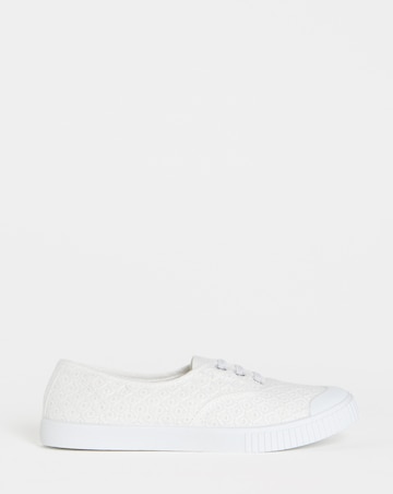 Birney Lace Up Plimsole Trainers - Standard Fit (D)
