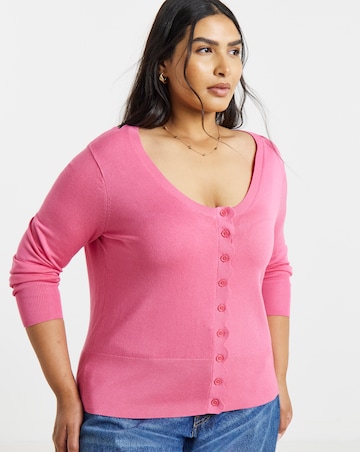 Fine Gauge Scallop Edge Cardigan
