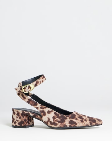 Isabella Ankle Detail Block Heel Pointed Shoes - Extra Wide Fit (EEE)
