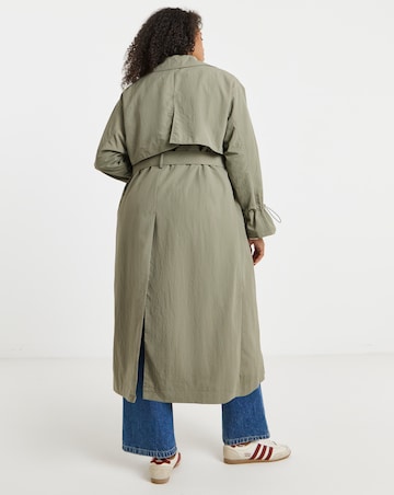 Simply Be Khaki Utility Maxi Trench