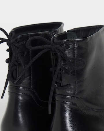 Jasmin Leather Flat Ankle Boots - Wide Fit (E)