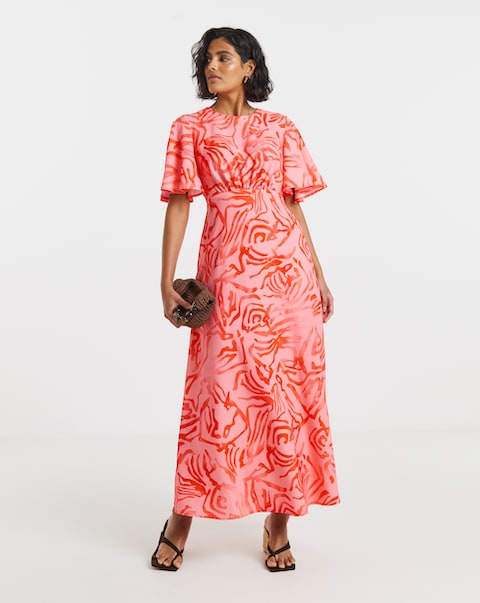 Twisted Wunder Satin Crepe Maxi Dress