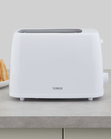 Presto 1.7 Litre Glass Kettle and 2 Slice Plastic Toaster