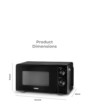 Tower 20L 800W Microwave Black