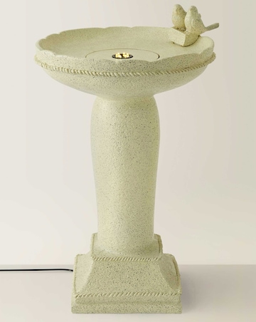 ValueLights Bird Bath Solar Powered Outdoor Water Fountain Feature Garden Light