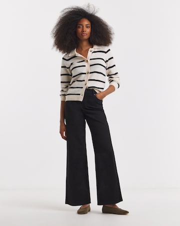 Black 24/7 Stretch Wide Leg Jeans