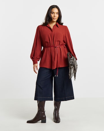 Simply Be Rust Utility Pocket Shirt