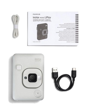 Fujifilm Instax Mini LiPlay Hybrid Instant Camera - Misty White
