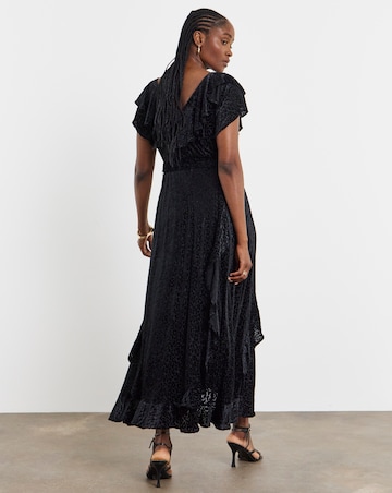 Joanna Hope Maxi Ruffle Burnout Dress
