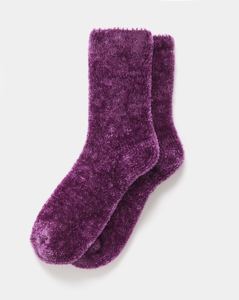 Pretty Secrets (1 Pair Pack) Chenille Cosy Bed Socks
