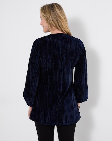 Joe Browns Velvet Tunic Top With Embroidery And Tassel Detail