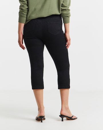 Simply Be Black Pull On Capri Jegging