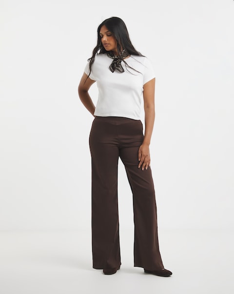 Chocolate Wide Leg Weekender Jeggings
