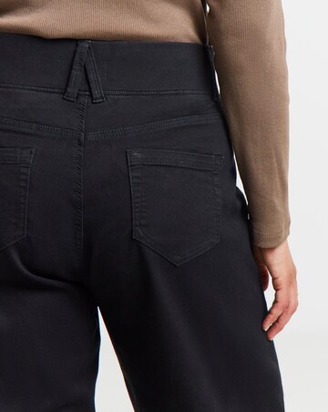 Black Stretch Wide Leg Pull On Jeggings
