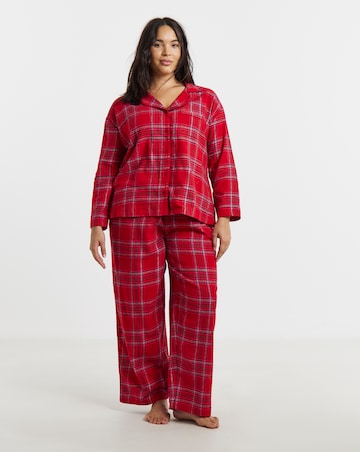 Pretty Secrets Check Button Through Pyjama Set