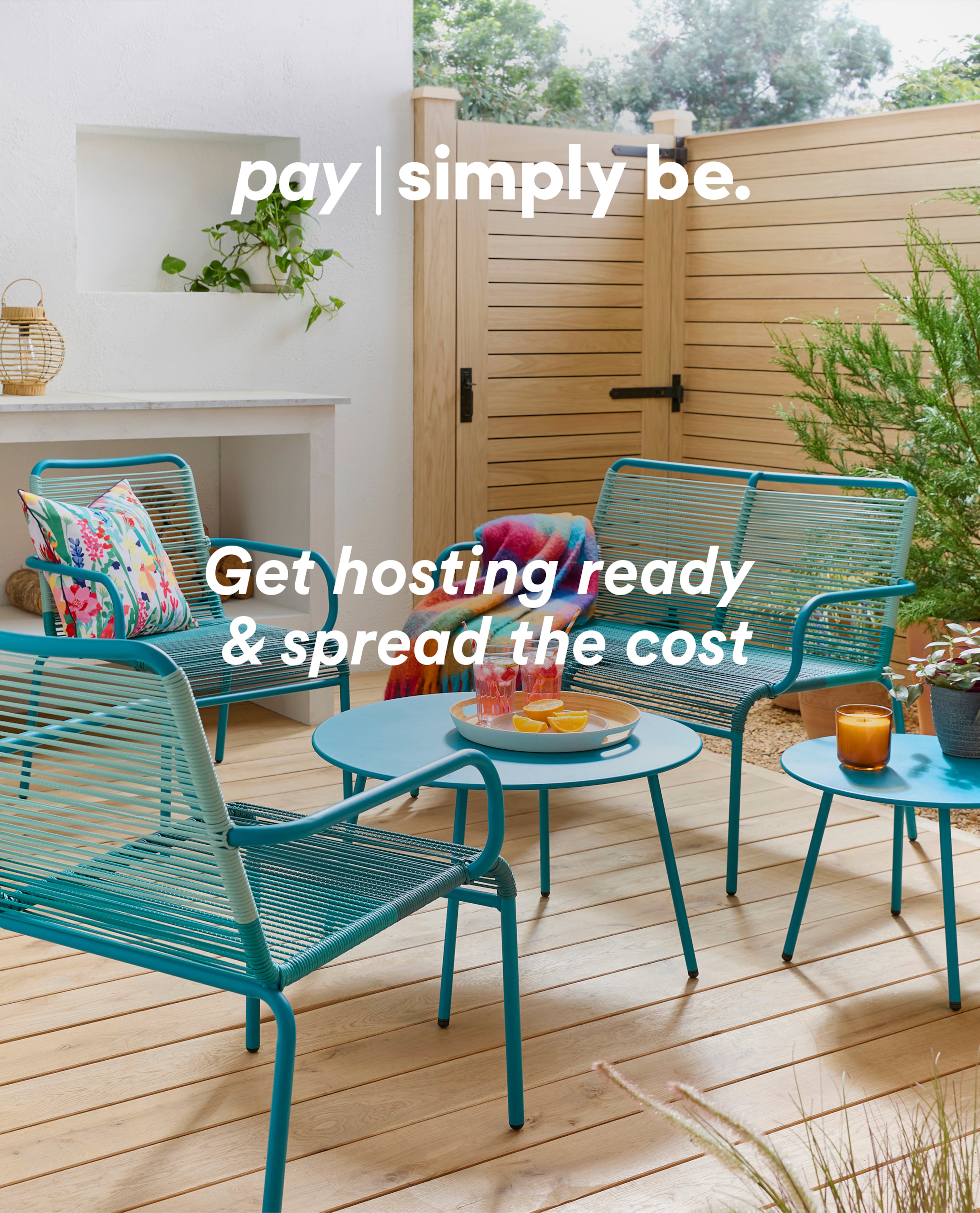 Pay Simply Be. Garden table and chairs set