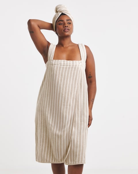 Pretty Secrets Towelling Shower Wrap And Turban