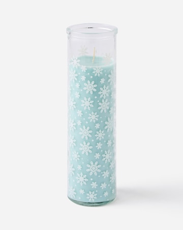 Snow Day Cotton & Coconut Scented Glass Tube Candle