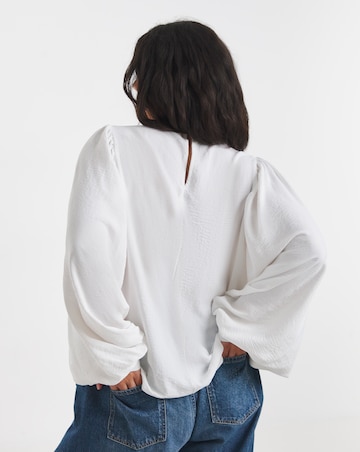 Simply Be Ivory Exaggerated Sleeve Blouse