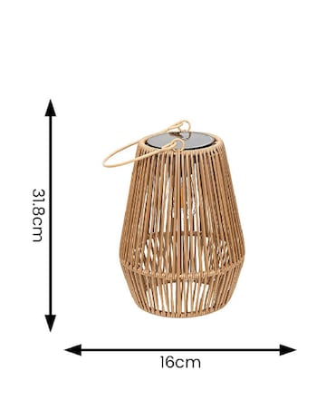 ValueLights 2 Pack Solar Powered Outdoor Faux Bamboo Garden Lantern Lights